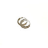 Silver hoops with balls 20mm