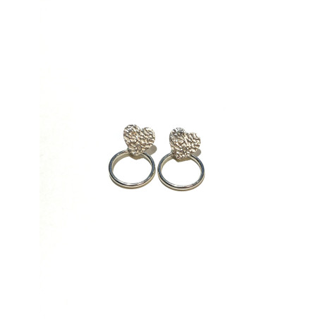 Heart-shaped Silver Earrings