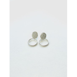 Pendiente de Plata forma oval