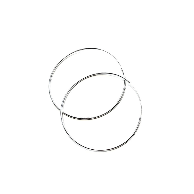 Silver hoops 60mm