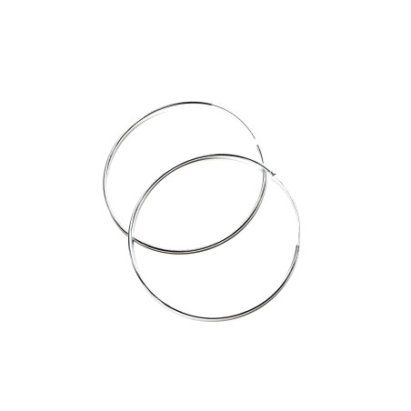 Silver hoops 60mm