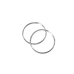Silver hoops 50mm