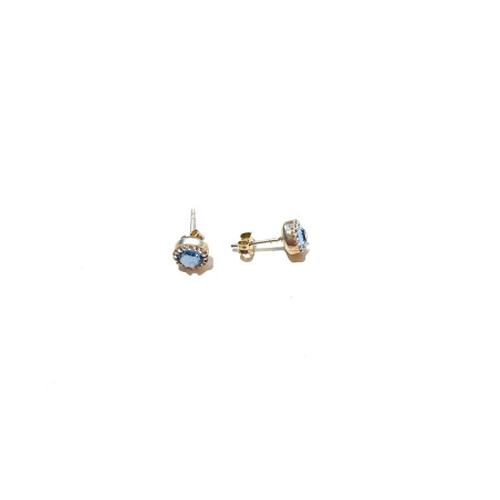 Turquoise zircon earring