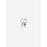 Silver hoops with cross