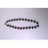 Collar de piedra negra turmalina con perla