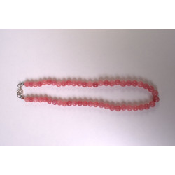 Collar de piedra Agata rosa