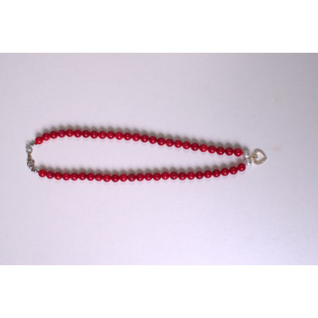 Red stone love stone necklace