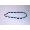 Blue quartz stone necklace