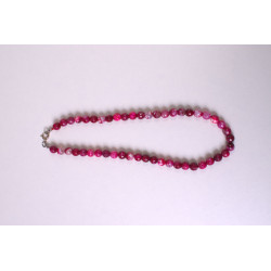 Fuchsia Agate steinkjede