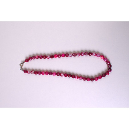 Fuchsia Agate steinkjede