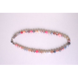 Collar de piedra cuarzos rosa claro